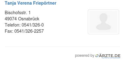 friepörtner osnabrück|Tanja Verena Friepörtner, Frauenärztin in 49078 Osnabrück, .
